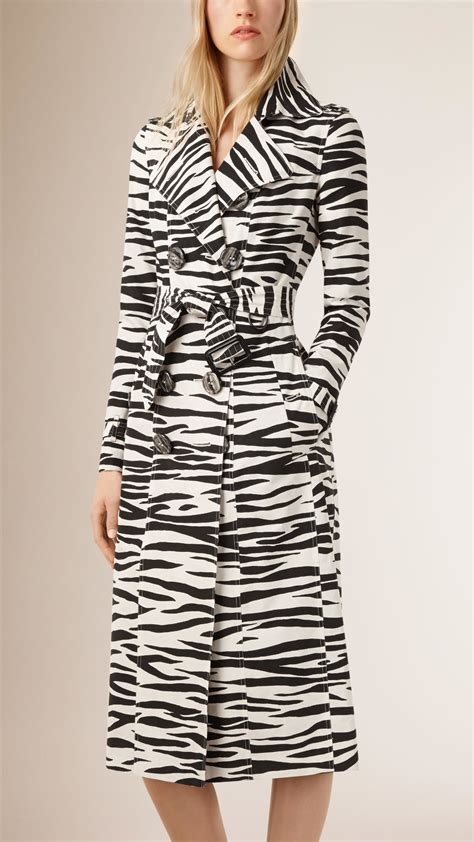 Zebra Trench Coat .